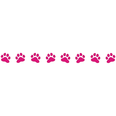 Stickers Bande 8 Pattes 60cm X 5.7cm Rose