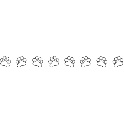 Stickers Bande 8 Pattes 60cm X 5.7cm Blanc