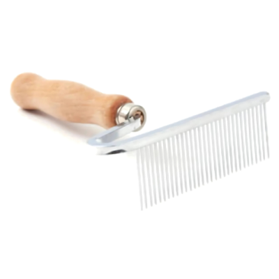 Rateau Courbe Manche Bois Dents Longues