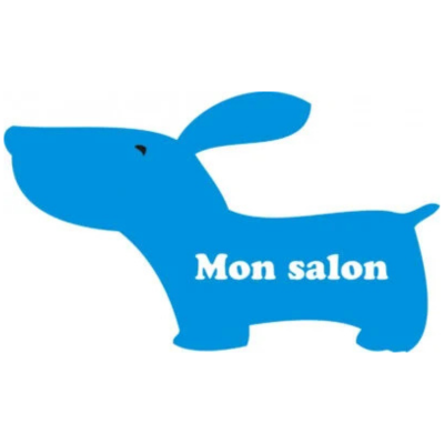 Stickers Teckel+Texte 60cm Bleu