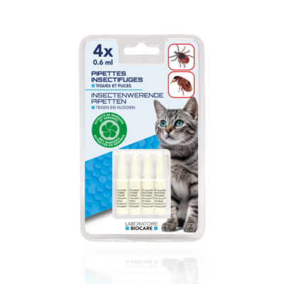 Biocare Pipettes Insectifuges Chat 4x06ml