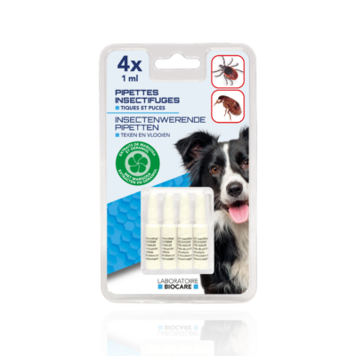 Biocare Pipettes Insectifuges Chien 4x1ml