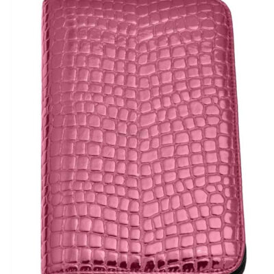 T2g Pochette Ciseaux Croco Rose