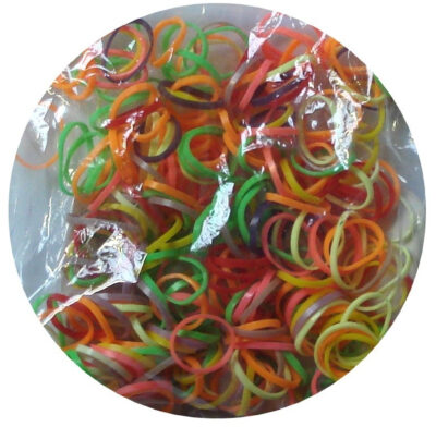 Sachet De 100 Elastiques Melange Fluos