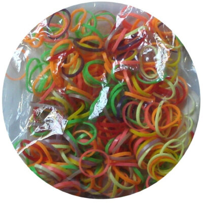 Sachet De 100 Elastiques Melange Fluos