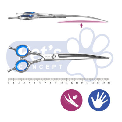Shark Ciseaux Profi Courbes 19cm Gaucher