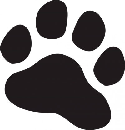 Stickers Patte 30cm Noir