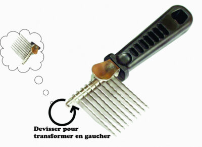 T2g Peigne Demeloir Plastique 9 Lames Droitier/Gaucher