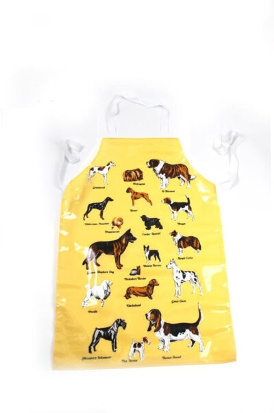 Tablier Multi Races Plastique Chiens -Jaune