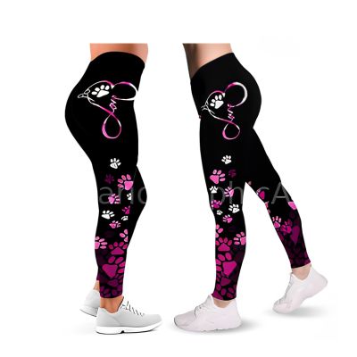 Legging noir avec pattes roses