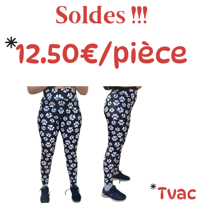 LEGGING NOIR AVEC PATTES BLANCHES