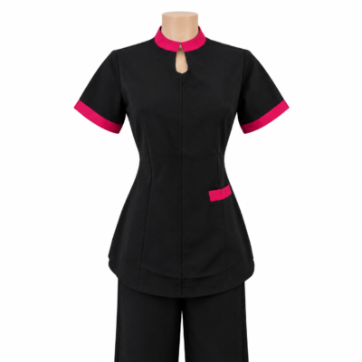 TABLIER LUCE NOIR REVERS FUSHIA